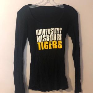 Long sleeved black Mizzou shirt